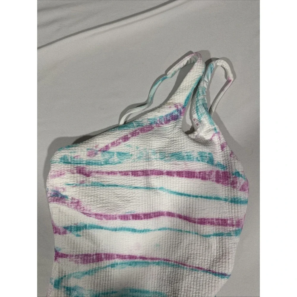 NWD BECCA [ Small ] Iconic Violet Pucker Rib OneShoulder One Piece Swimsuit 7024